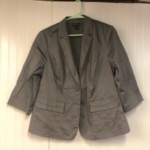 Lane Bryant Dark Gray Women's Blazer button Close Size 18 Career